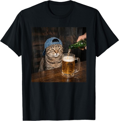 Funny cat drinking beer - drinking,