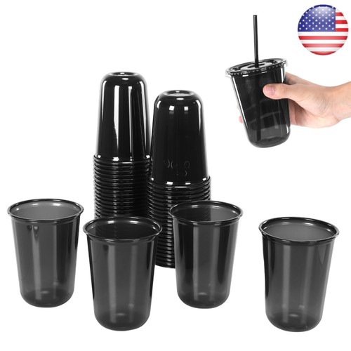 Sets black disposable cups - disposable,