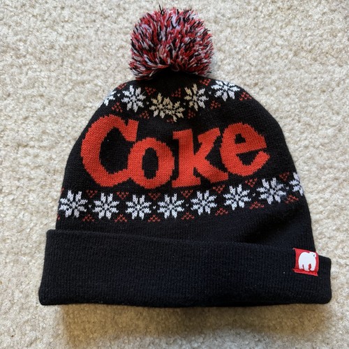 Coca cola knit pom - pom, hat