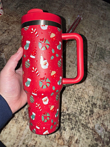 Red christmas tumbler w - christmas, w/