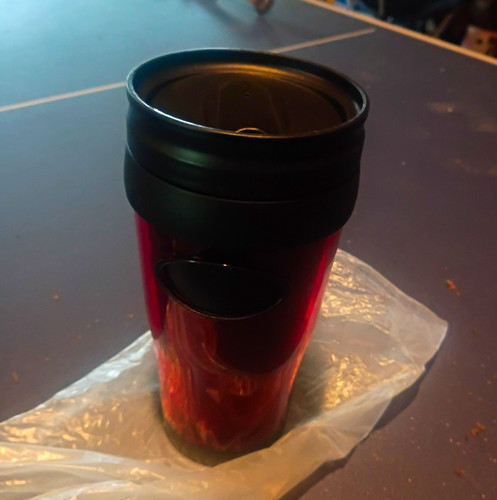Red black acrylic - &, tumbler