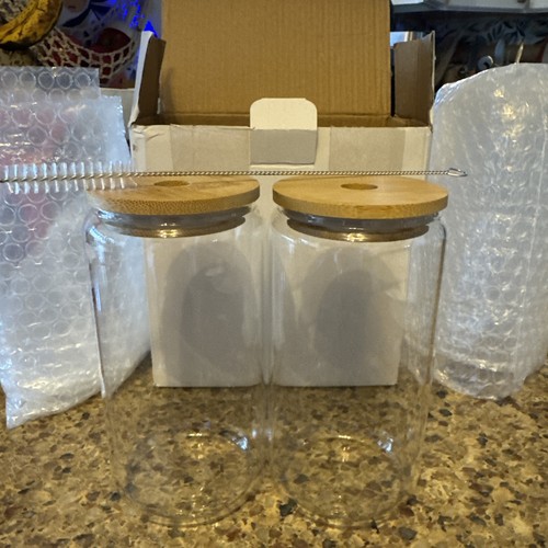 Glass cups with bamboo - 16,