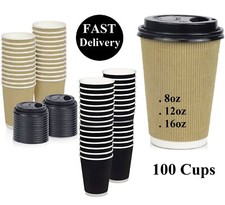 100 Disposable Paper Cups with