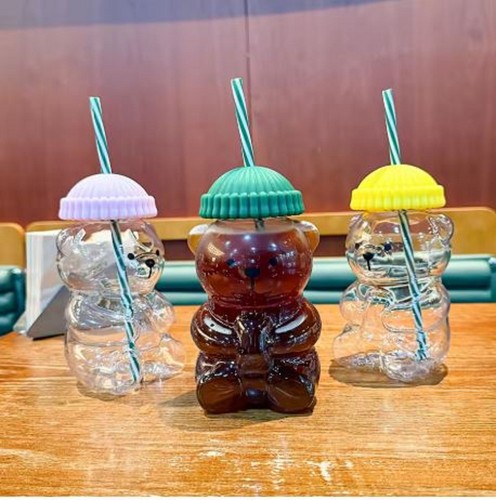 20oz bear straw tumbler cup - straw,