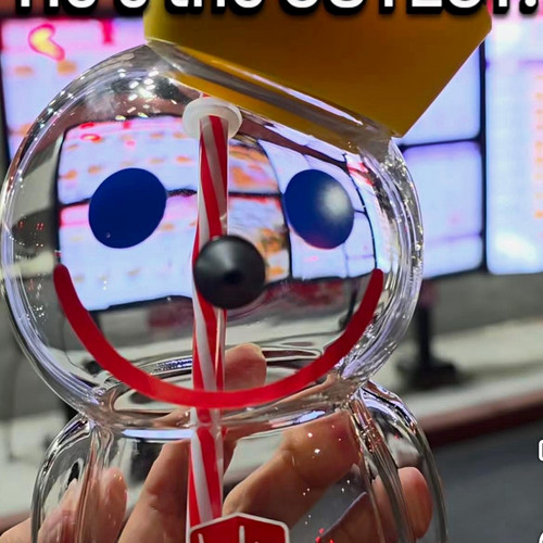 Clear glass smiley face - clear,
