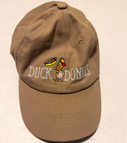 Duck donuts brown baseball cap - donuts,