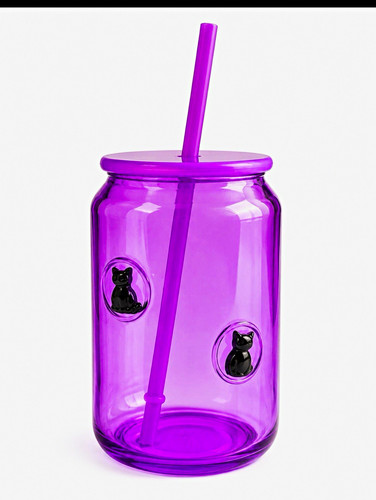 Purple black glass halloween - purple/black,