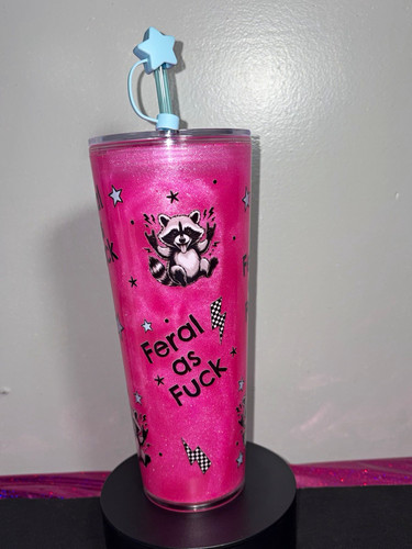 Pink glitter mica tumbler - pink, cup