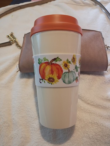 Plastic travel tumbler - oz,