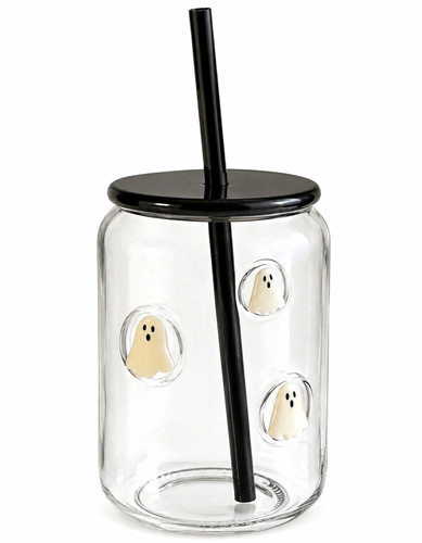 Clear glass ghost halloween - glass,