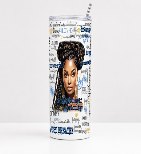 Black woman with braids - black,