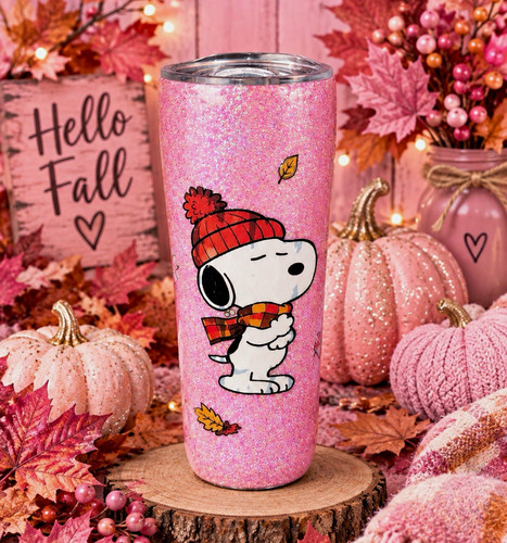 Snoopy peanuts fall pink - fall,