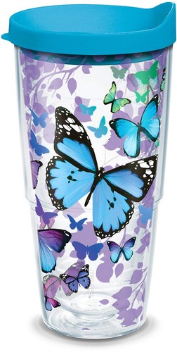 Tervis blue endless butterfly - blue,