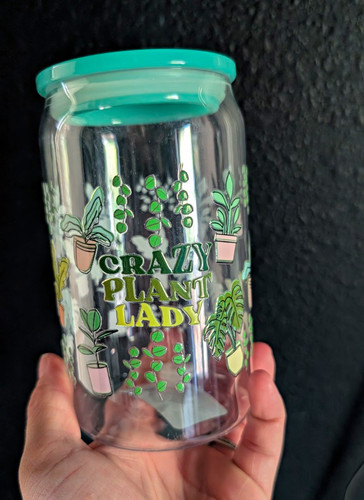 16oz clear plastic tumbler - clear, w