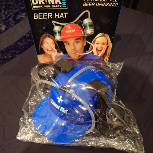 Blue novelty drinking helmet - novelty,