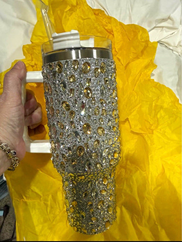 Rhinestone bling tumbler - bling, oz