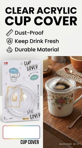 Clear acrylic cover cup - clear,