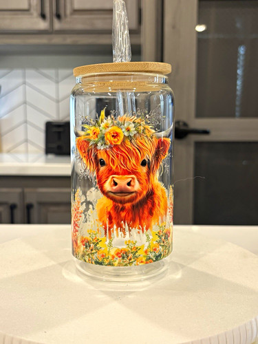 Clear glass can - clear,