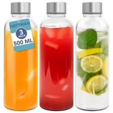 HEFTMAN Clear Glass Bottles