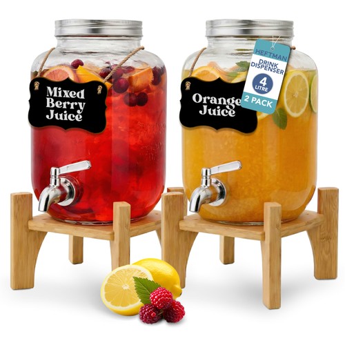 Heftman glass drink dispenser - glass,