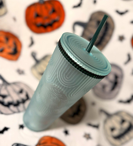 Textured green plastic tapered - textured,