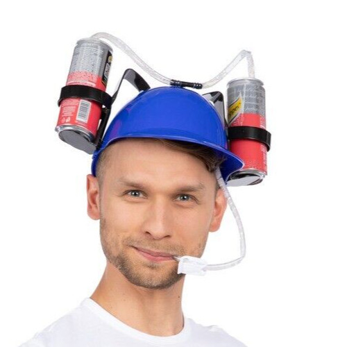 Blue novelty drinking - drinking, helmet
