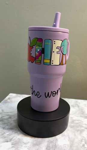 20oz purple teacher tumbler - purple,