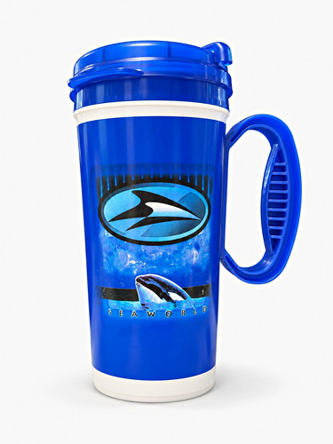 Seaworld orca blue plastic - orca,