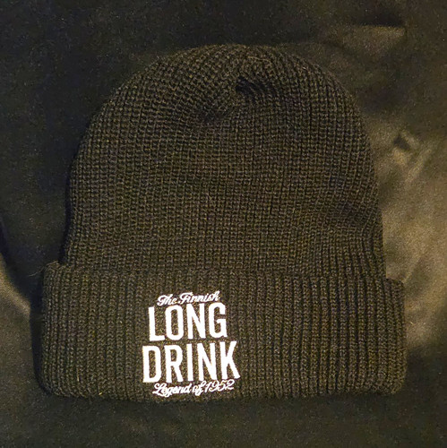 Black knit cuffed beanie - knit,